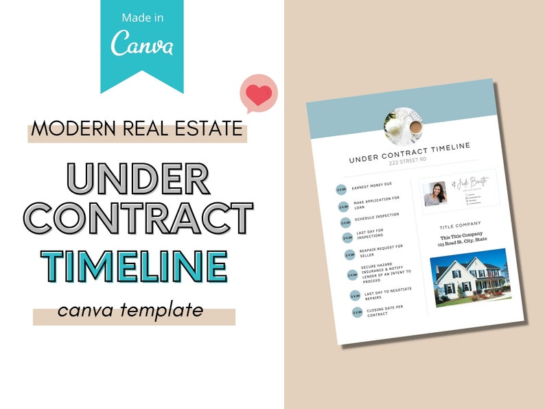 Under Contract Checklist for Realtors Real Estate Template Etsy