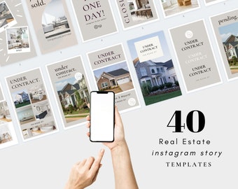 40 Real Estate Instagram Story Templates, Real Estate Templates, Real Estate Social Media, Real estate agent, Real Estate Marketing