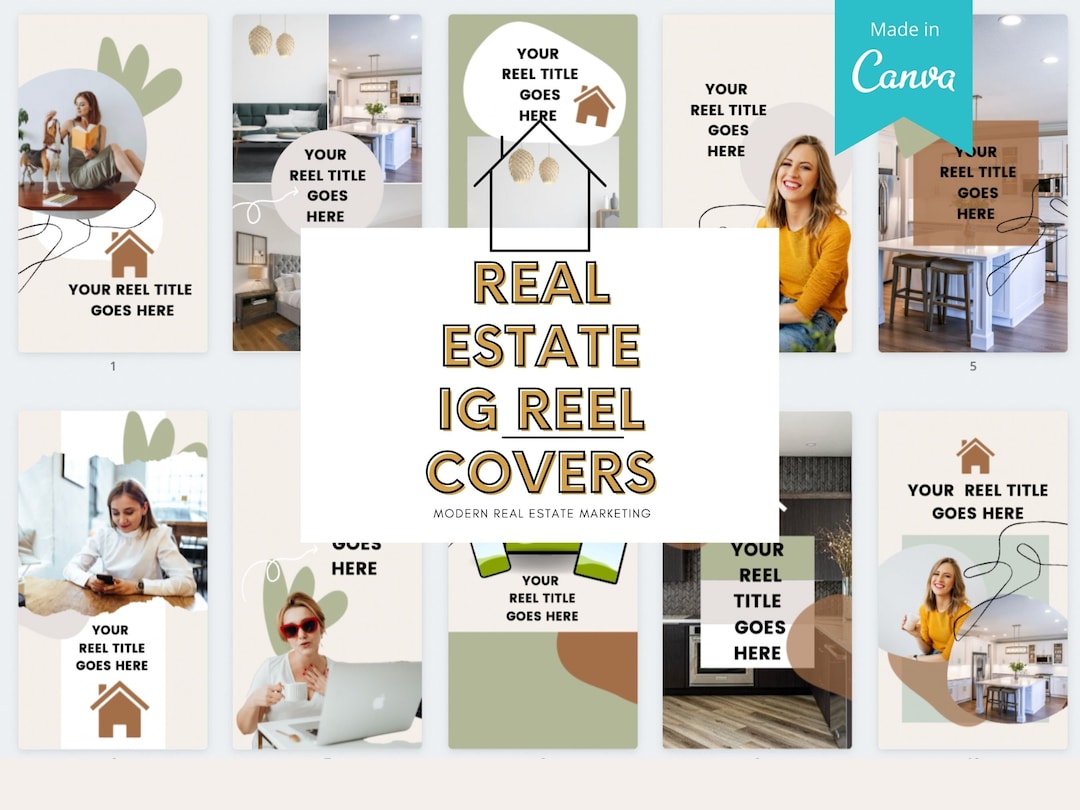 10 Real Estate Reel Cover Templates , Real Estate Templates, Real