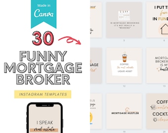 Funny Mortgage Broker Posts | loan officer Instagram Templates | Real Estate Marketing | Mortgage Broker Template |  Instagram Templates