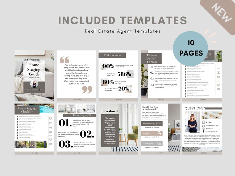 HOME STAGING guide for realtors Home Staging Checklist Real Etsy