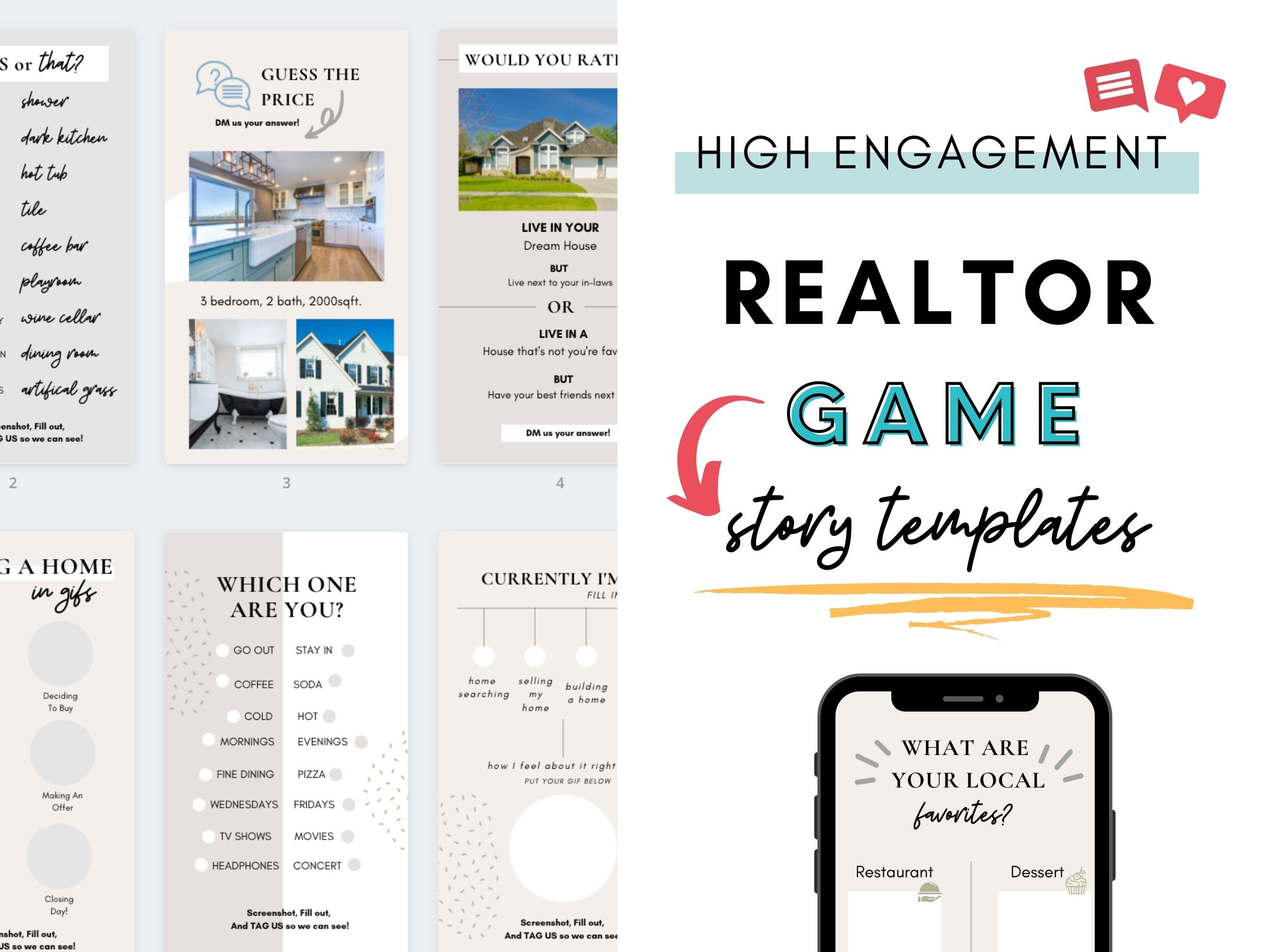 Real Estate Instagram Story Templates, Real Estate Templates, Real Es…