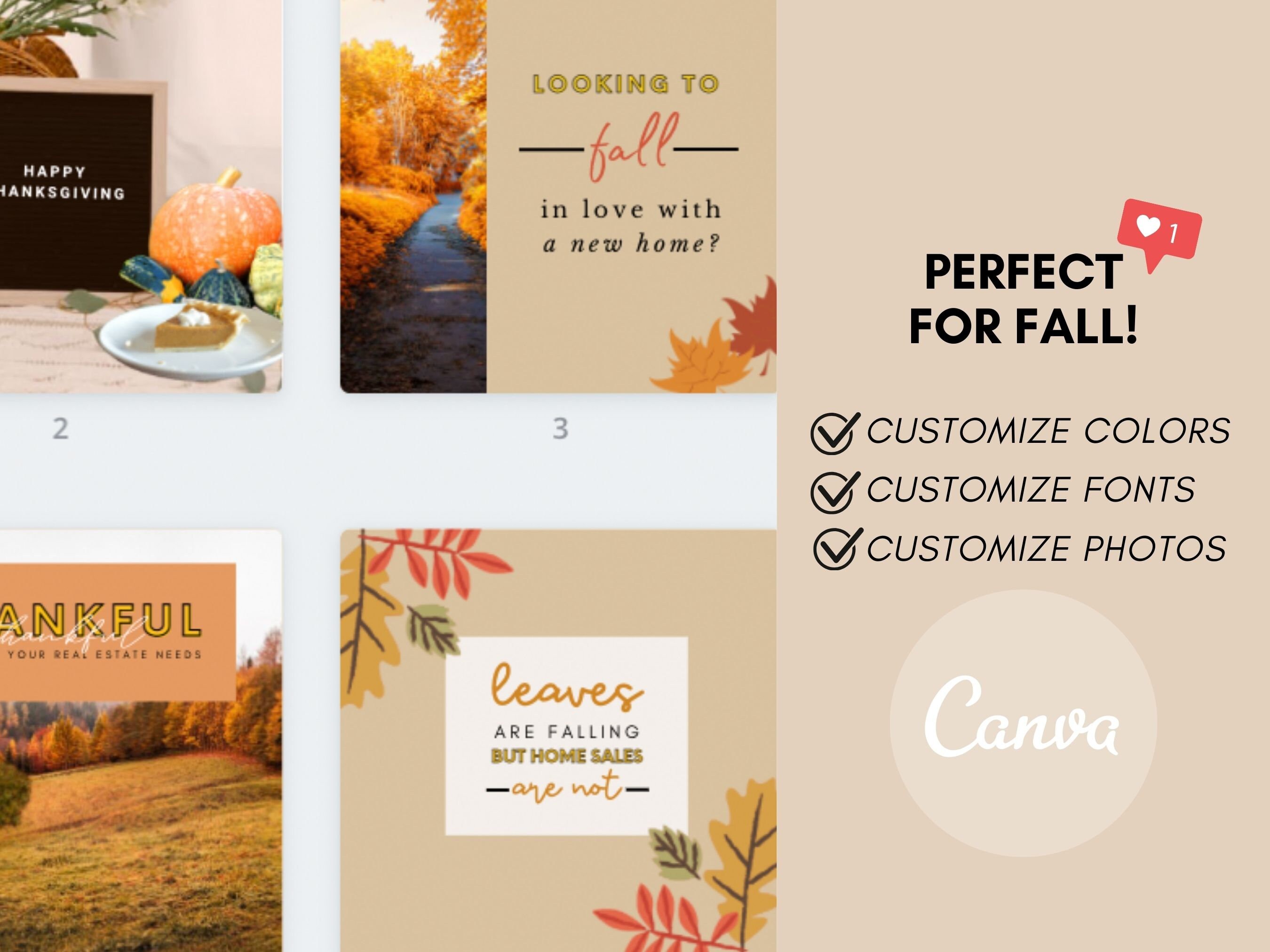 FALL Funny Real Estate Posts Real Estate Agent Instagram - Etsy