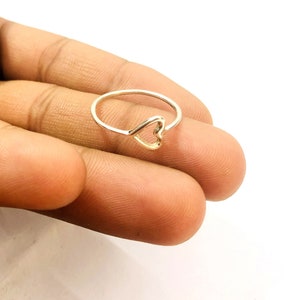 Heart Ring in Recycled Sterling Silver - Open Heart Ring - Heart Shaped Ring - Heart Outline - Big Heart - Valentine - Gift - Love