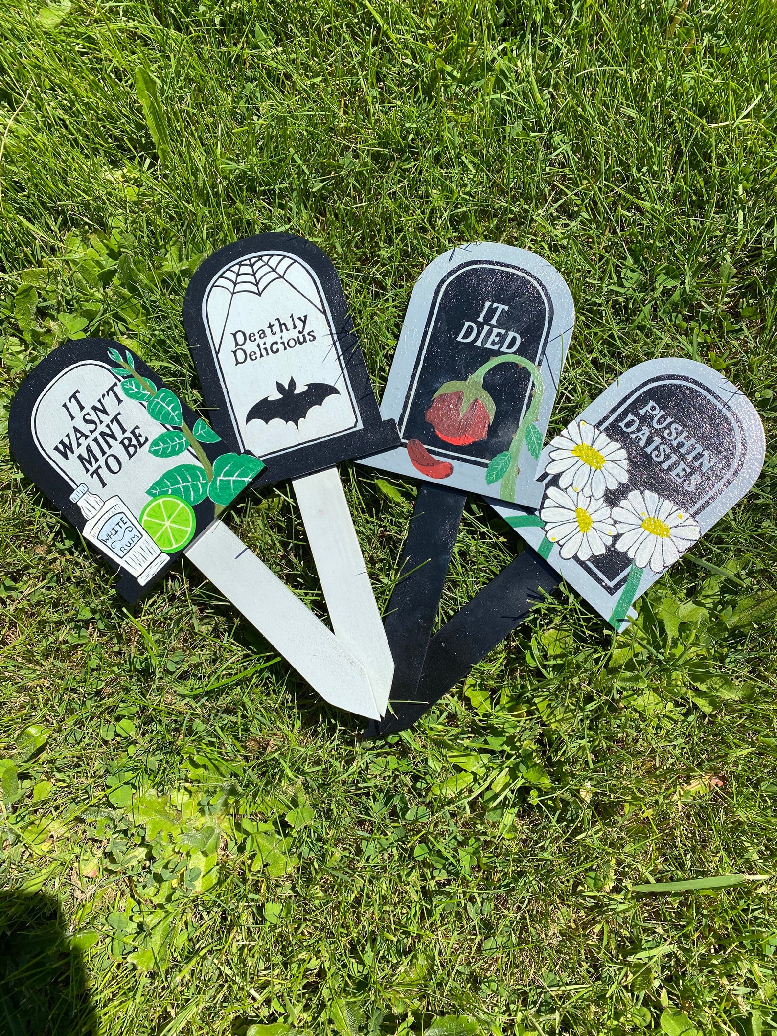 Tombstone Garden Markers Plant Markers Herb Garden Etsy