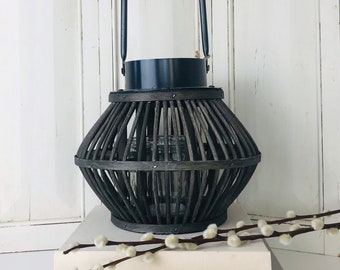 Grey Tone Wooden Lantern | Outdoor or Indoor Lantern | Wooden Patio Lantern | Rustic Grey Tone Wooden Lantern | Candle Holder