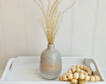 Ceramic Bud Vase | Small Grey Ceramic Ombre Vase | Light Grey Mojave Vase | Dried Flowers Vase | Boho Interiors Vase | ZENHAUS INTERIORS