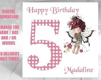 Pixie Birthday Card - Etsy