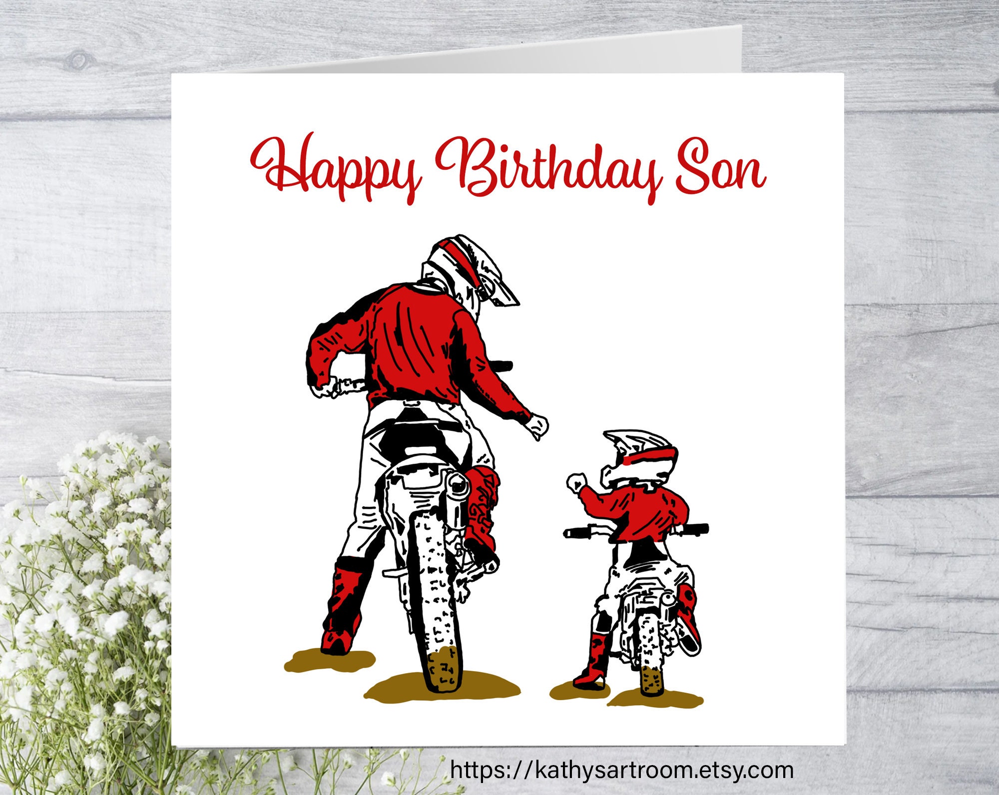 Motocross Birthday Card for Your Son Godson Nephew Etc - Etsy New Zealand