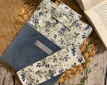 Capa de livro Capa de livro de veludo cotelê com capa de livro de lona Bolsa de livro acolchoada Liberty Merch Capas de livro Capa Kindle • Conjunto de marcadores de livro para presente
