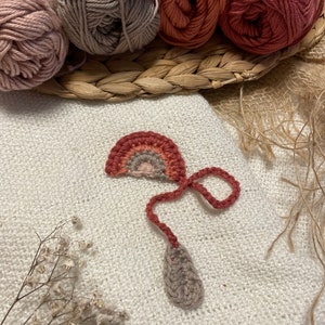 Handmade belly button band cord crocheted belly button band wool navel band tie umbilical cord band umbilical cord ribbon rainbow leaf