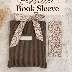 Bestseller Book Sleeve in Buchhüllen super weiche Leo Print Buchtasche mit Schleife