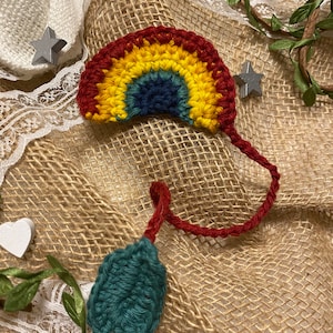 Crocheted umbilical cord band • Cotton umbilical cord band • Umbilical cord tie for birth • Rainbow midwife umbilical cord umbilical clamp
