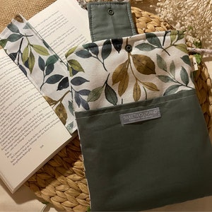 Autumn book cover fabric book cover with canvas • book bag padded book bag • book accessories bookmark book sleeves Kindle case