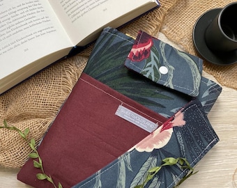 Set Buchhülle Stoff • Bücherhülle mit Canvas • Buchtasche gepolstert Büchertasche • buch accessoires • Lesezeichen Book sleeves Booksleeves