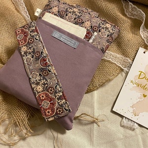 Set book cover fabric • book cover with canvas • book bag padded book bag • book accessories • bookmark bookmarker booksleeves