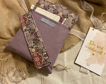 Set book cover fabric • book cover with canvas • book bag padded book bag • book accessories • bookmark bookmarker booksleeves