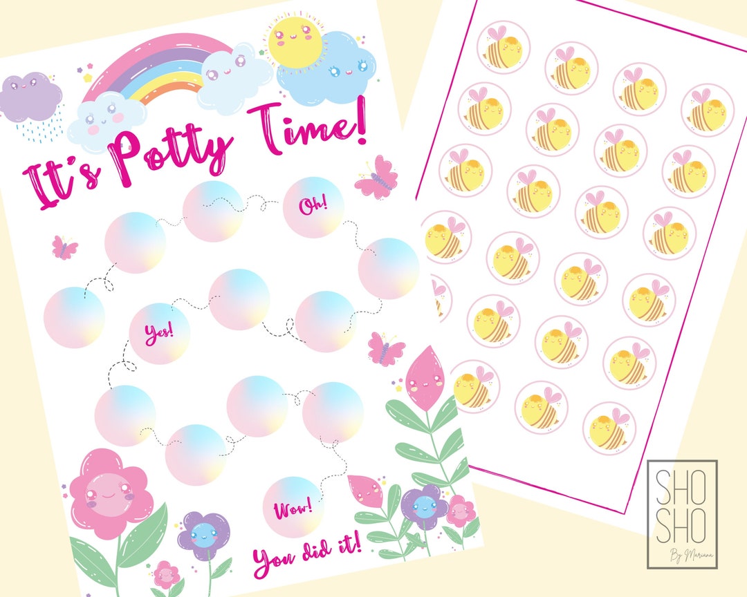 Printable Reward Chart | Potty Training Chart | Instant Download Reward ...