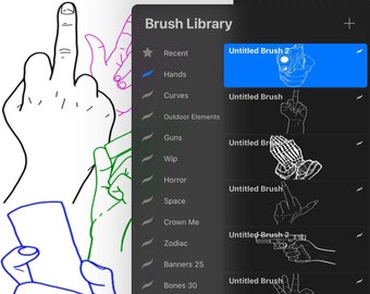 Procreate Brush Set “Hands” Digital Download IPad and IPhone