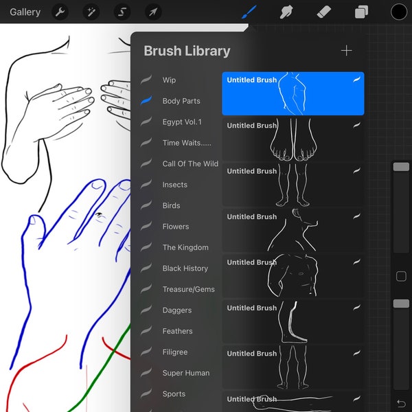 Body Parts (Procreate Brush Set)