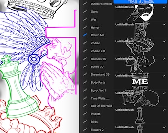 Crown Me *NEW* Procreate Brush Set / Stamps