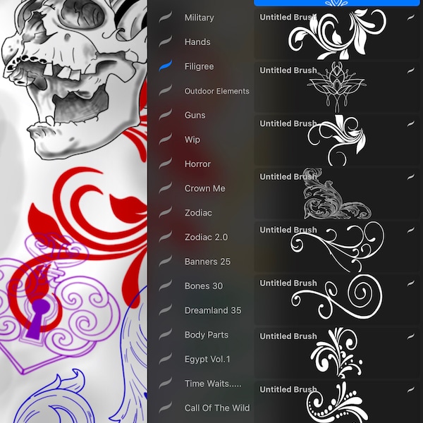 NEW” Filigree Procreate Brush Set! Ipad Iphone