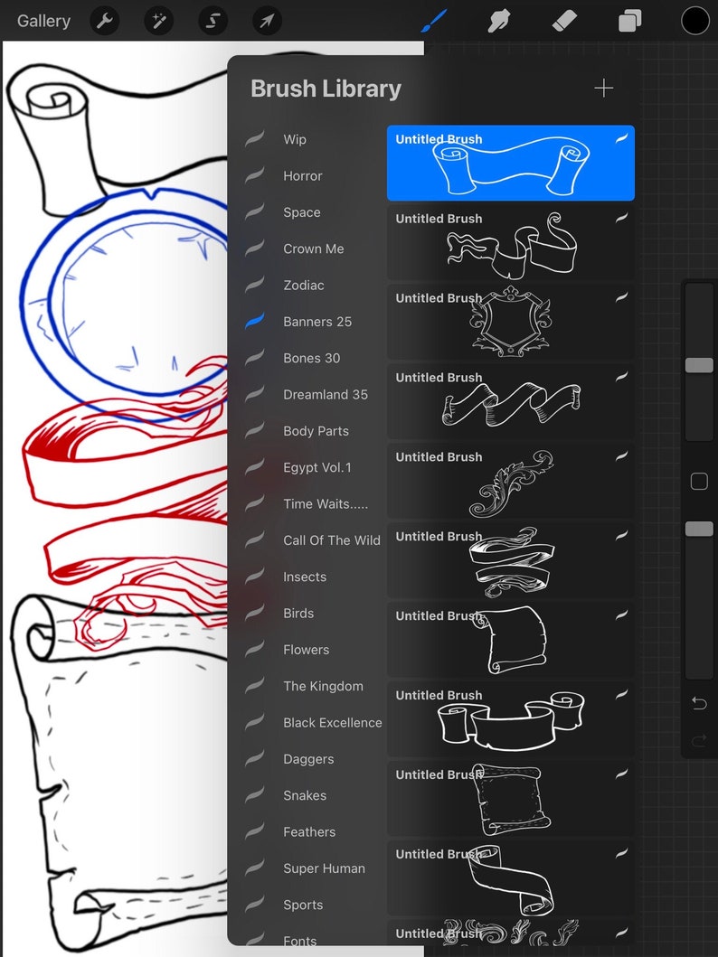 Banners Procreate Brush Set image 1