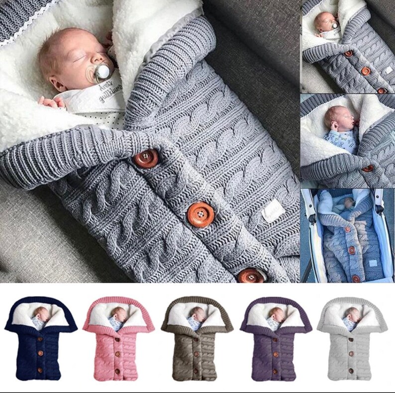 Hand Knitted Baby Sleeping Bag Etsy