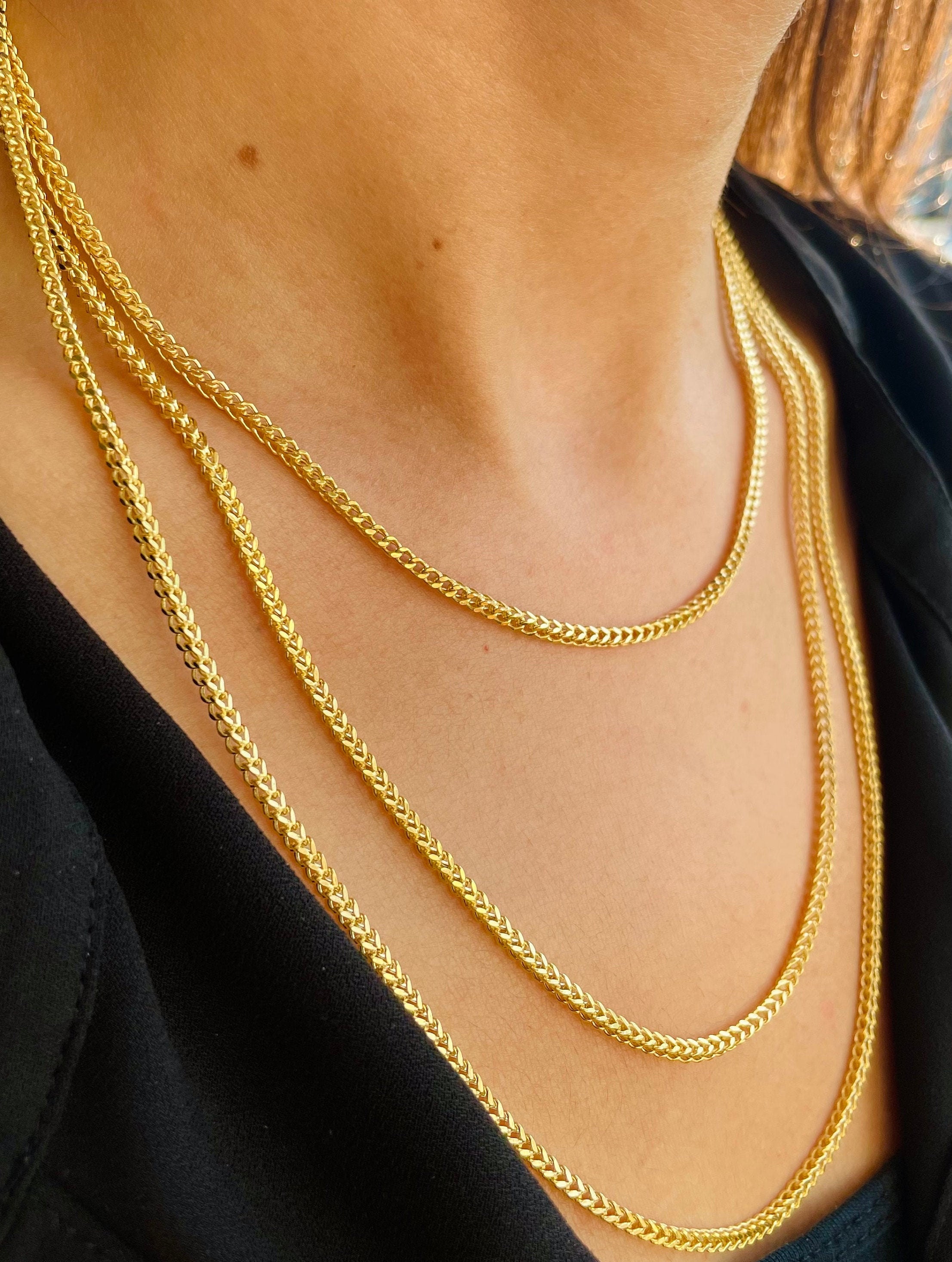 10K SOLID Yellow Gold Turkish Rope Chain Necklace, 2.5MM 3MM 3.5MM
