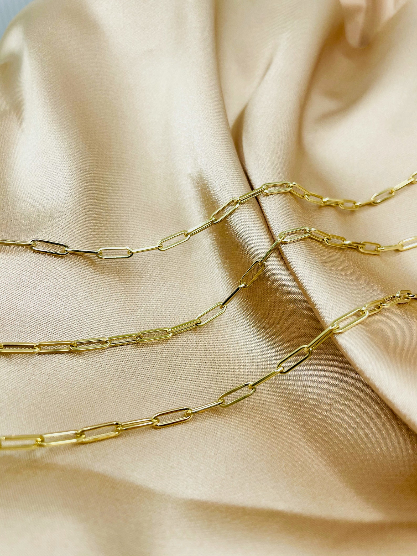 Genuine 14k Gold Paperclip Necklace 14K Gold Paperclip Etsy