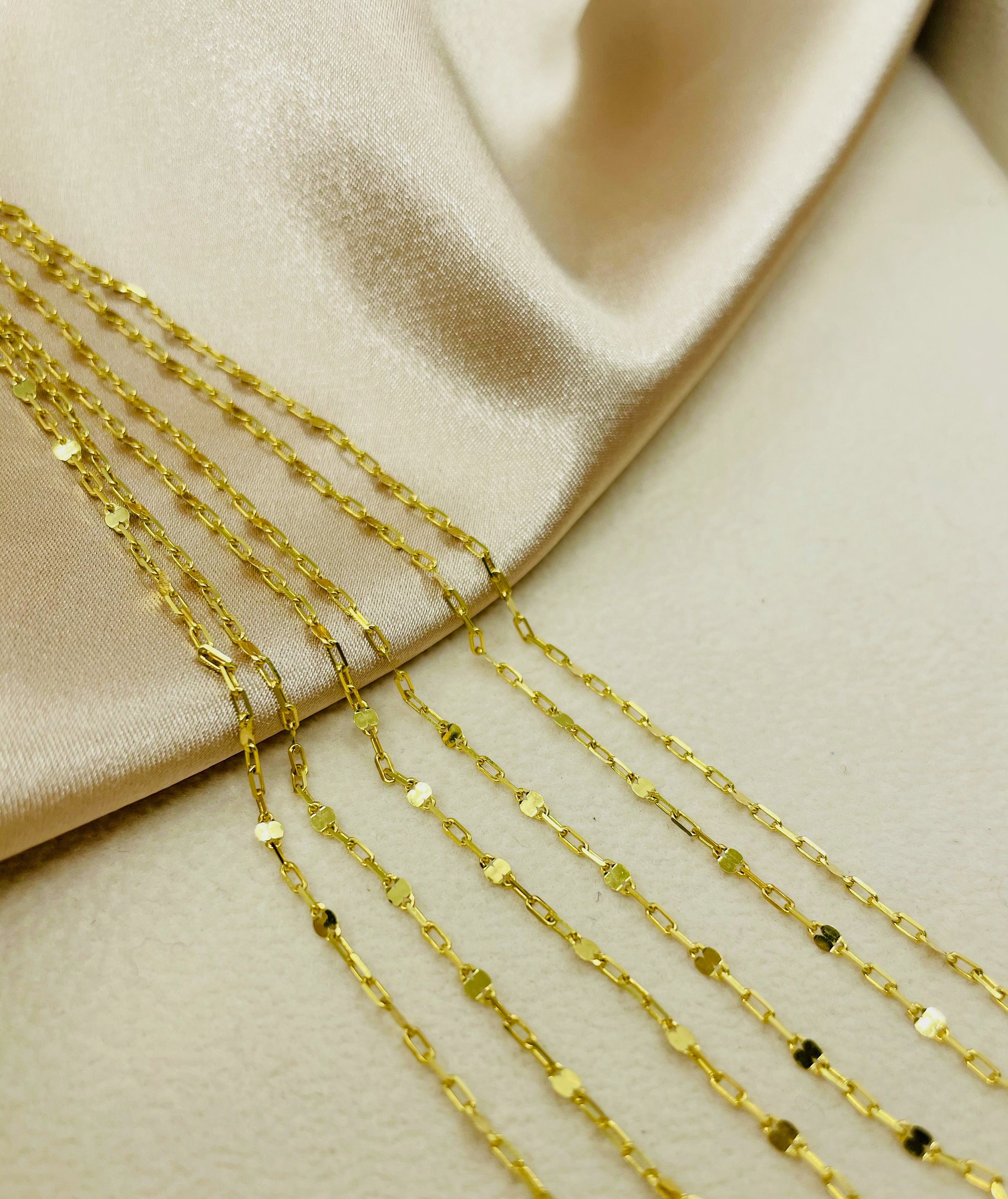 Solid 14K Gold Paperclip Necklace Dainty 14K Paperclip Etsy Australia