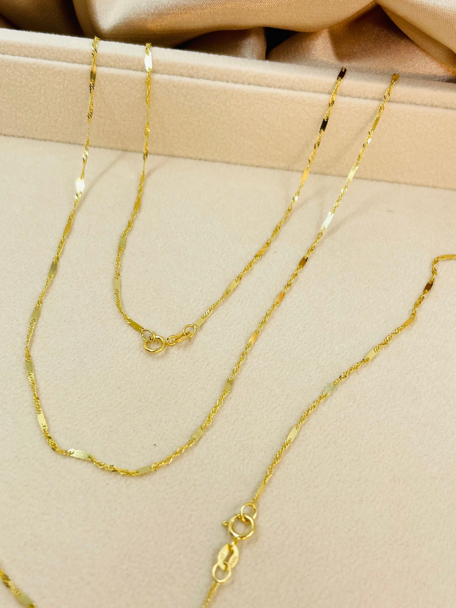 Solid 14K Gold Singapore Necklace 14K Gold Dainty Singapore Etsy