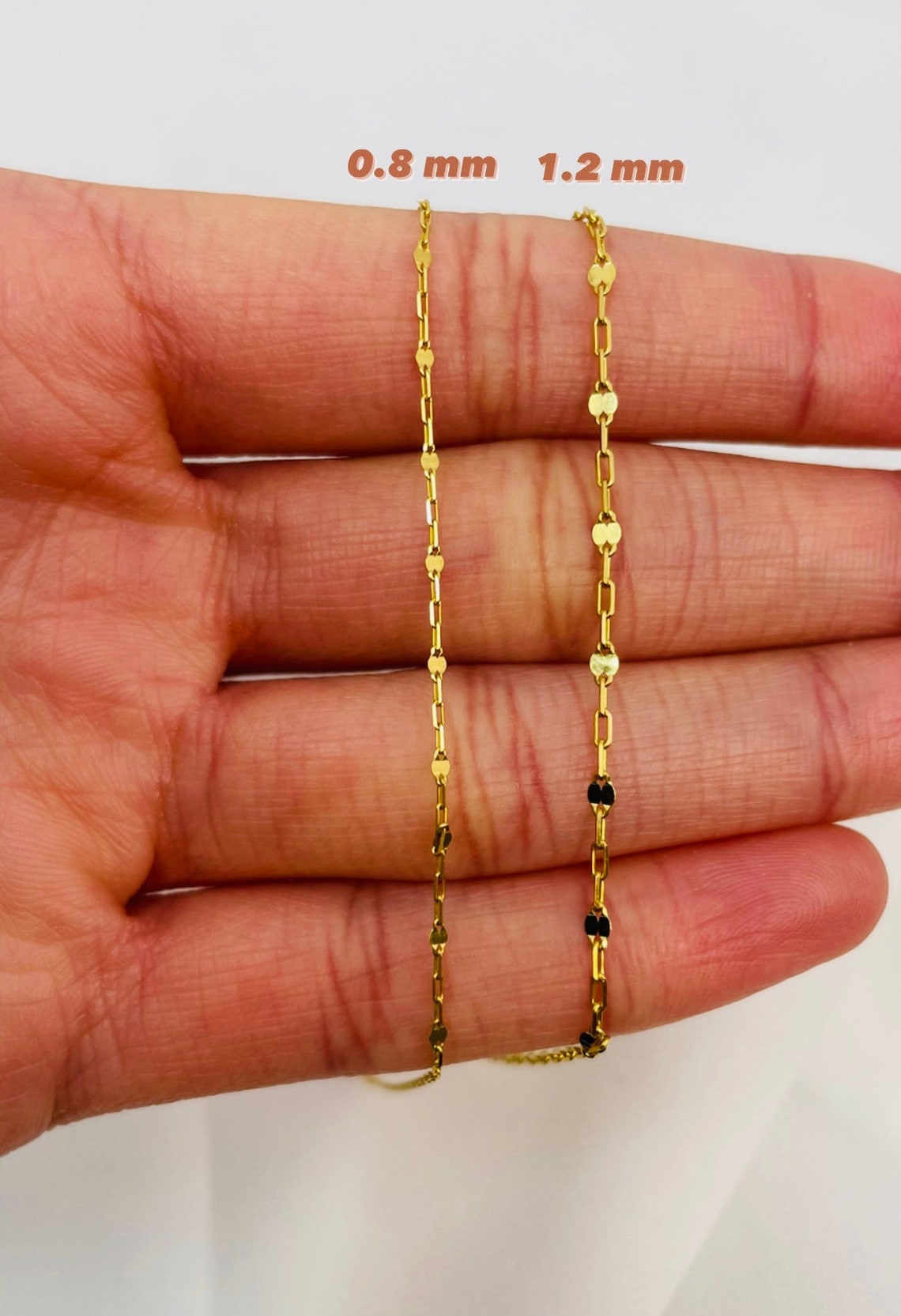 Solid 14K Gold Paperclip Necklace Dainty 14K Paperclip Etsy Australia