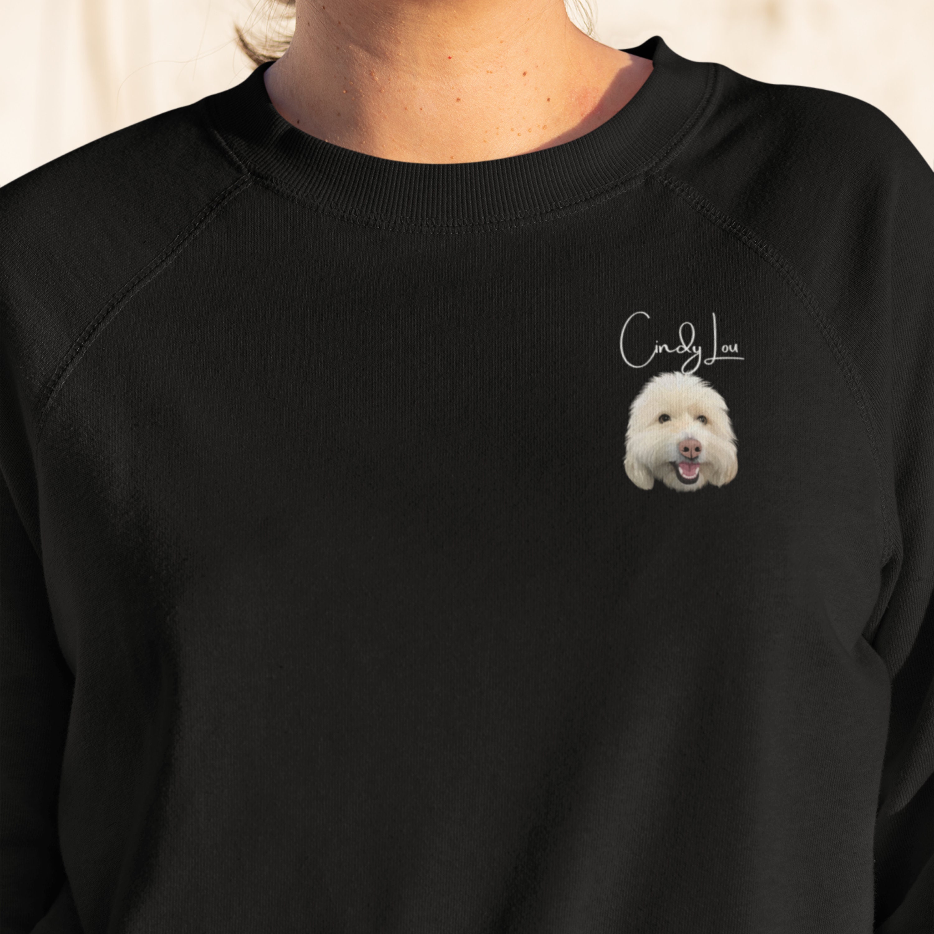 Custom Dog Crewneck Sweatshirt Unisex Cotton Sweatshirt Long Etsy