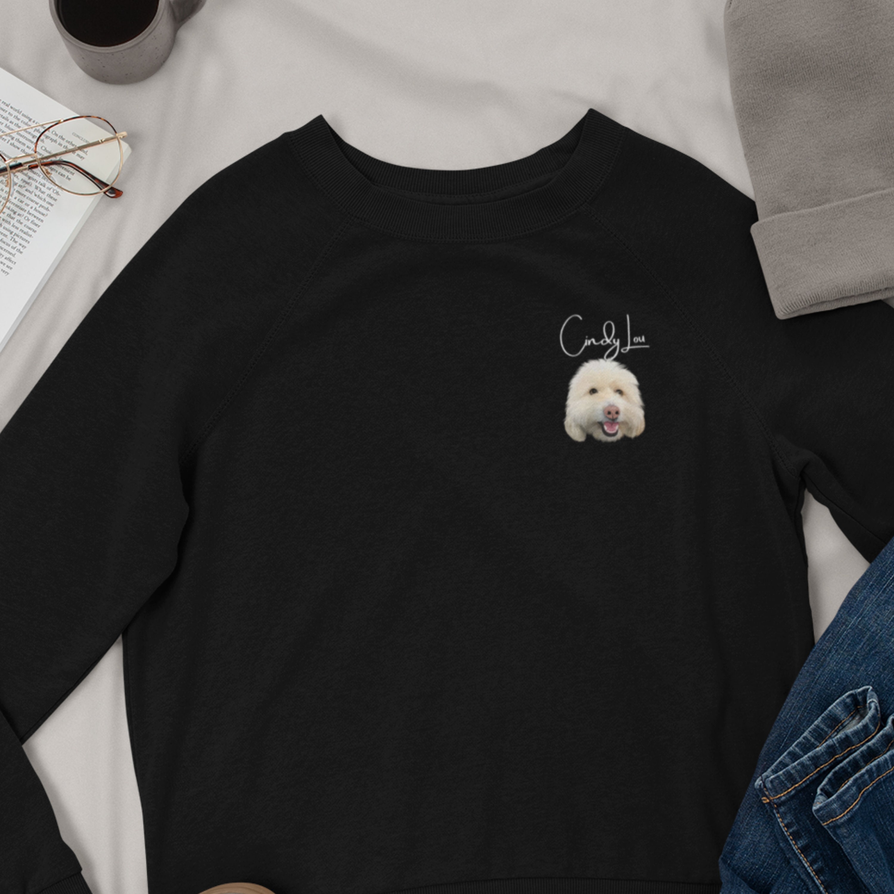 Custom Dog Crewneck Sweatshirt Unisex Cotton Sweatshirt Long Etsy