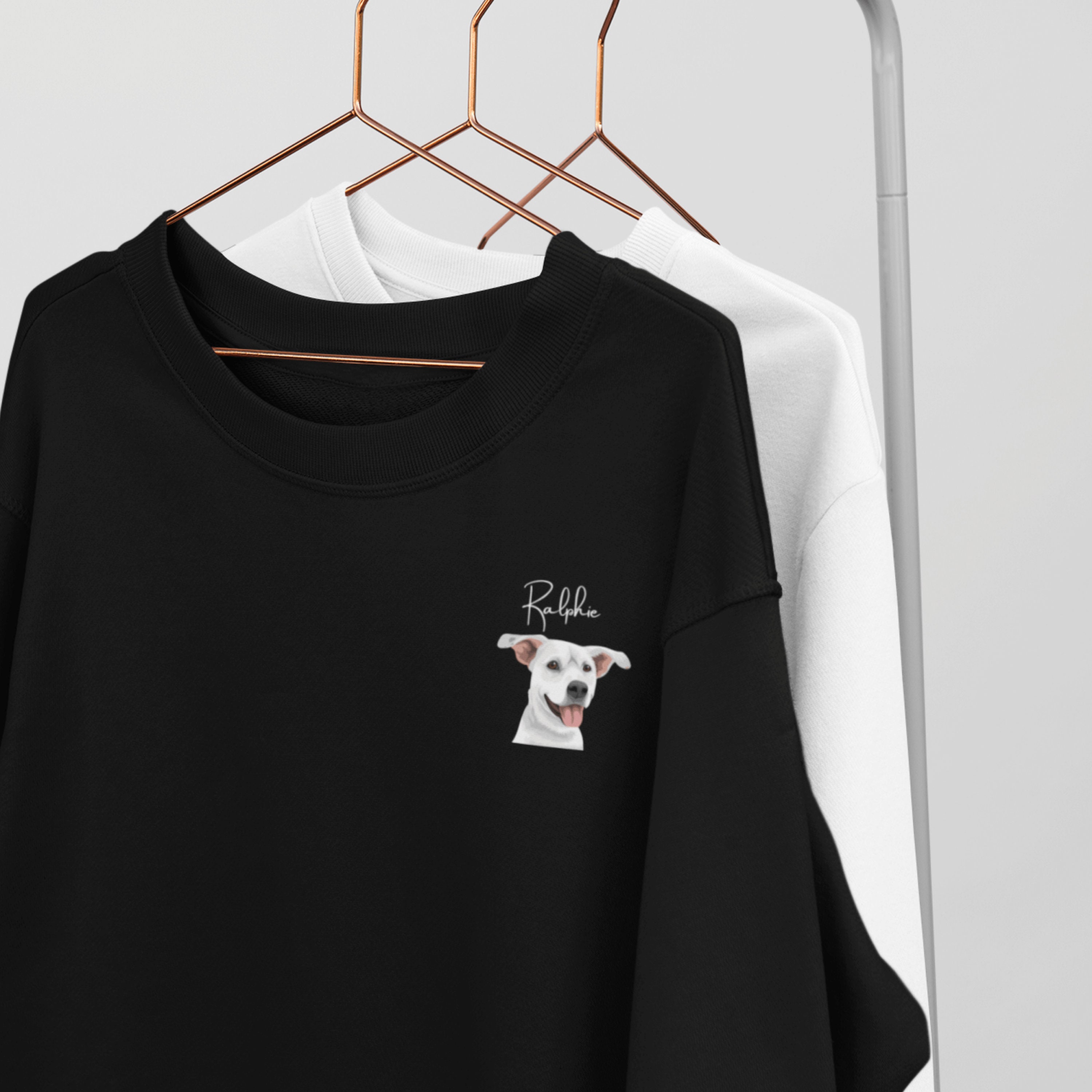 Custom Dog Crewneck Sweatshirt Unisex Cotton Sweatshirt Long Etsy