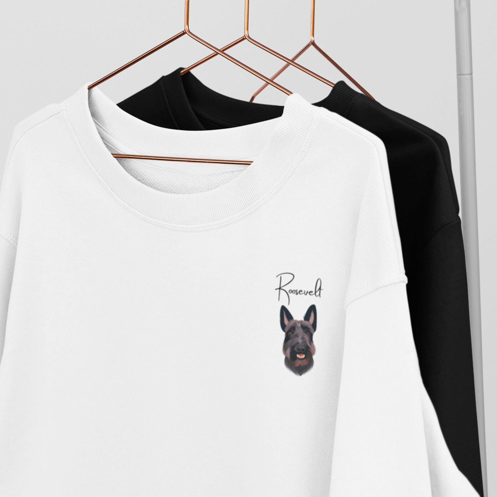 Custom Dog Crewneck Sweatshirt Unisex Cotton Sweatshirt Long Etsy