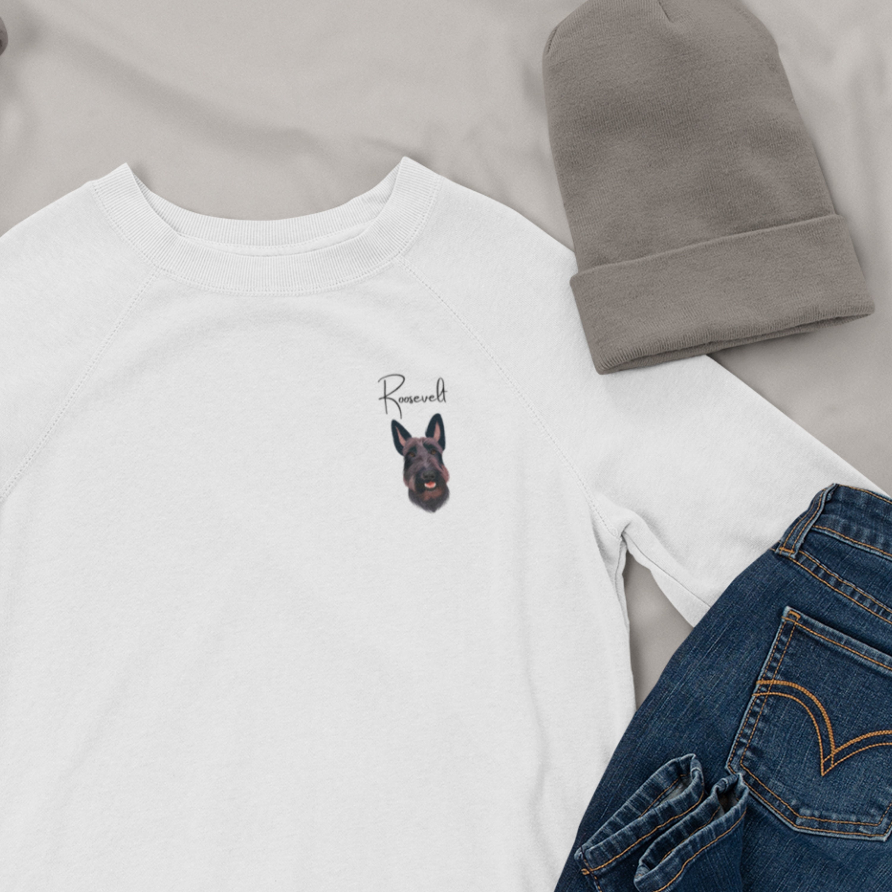 Custom Dog Crewneck Sweatshirt Unisex Cotton Sweatshirt Long Etsy