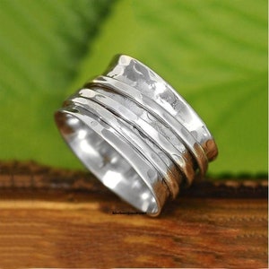 Spinner Ring Thumb Ring Spinner Band Worry Ring Fidget Ring Meditation Ring Handmade Ring Spin Ring Women Ring Anxiety Ring