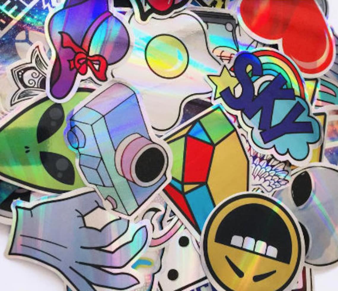 Colourful Reflective Decal Stickers Reflective Vinyl Etsy