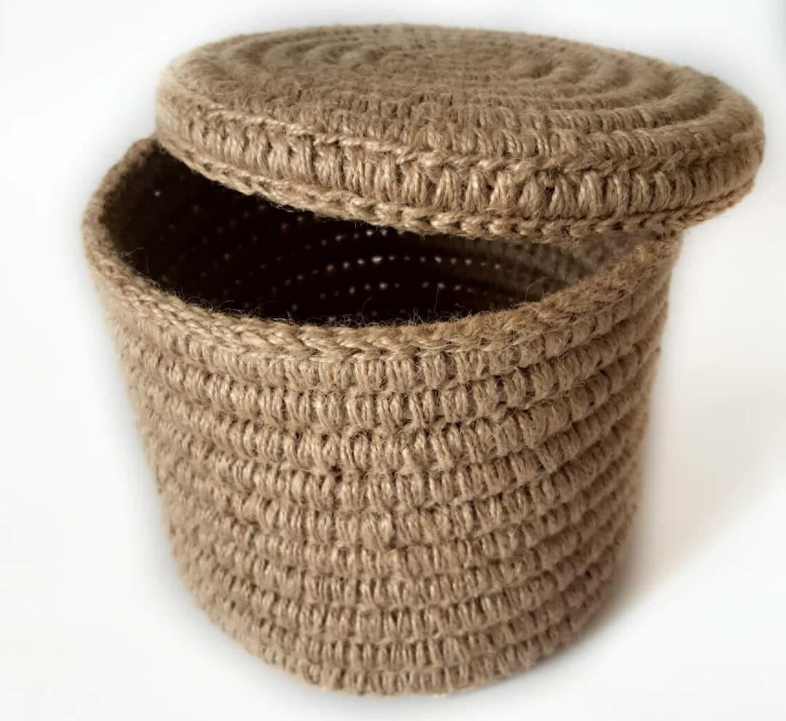 Jute Basket Jute Decor Etsy