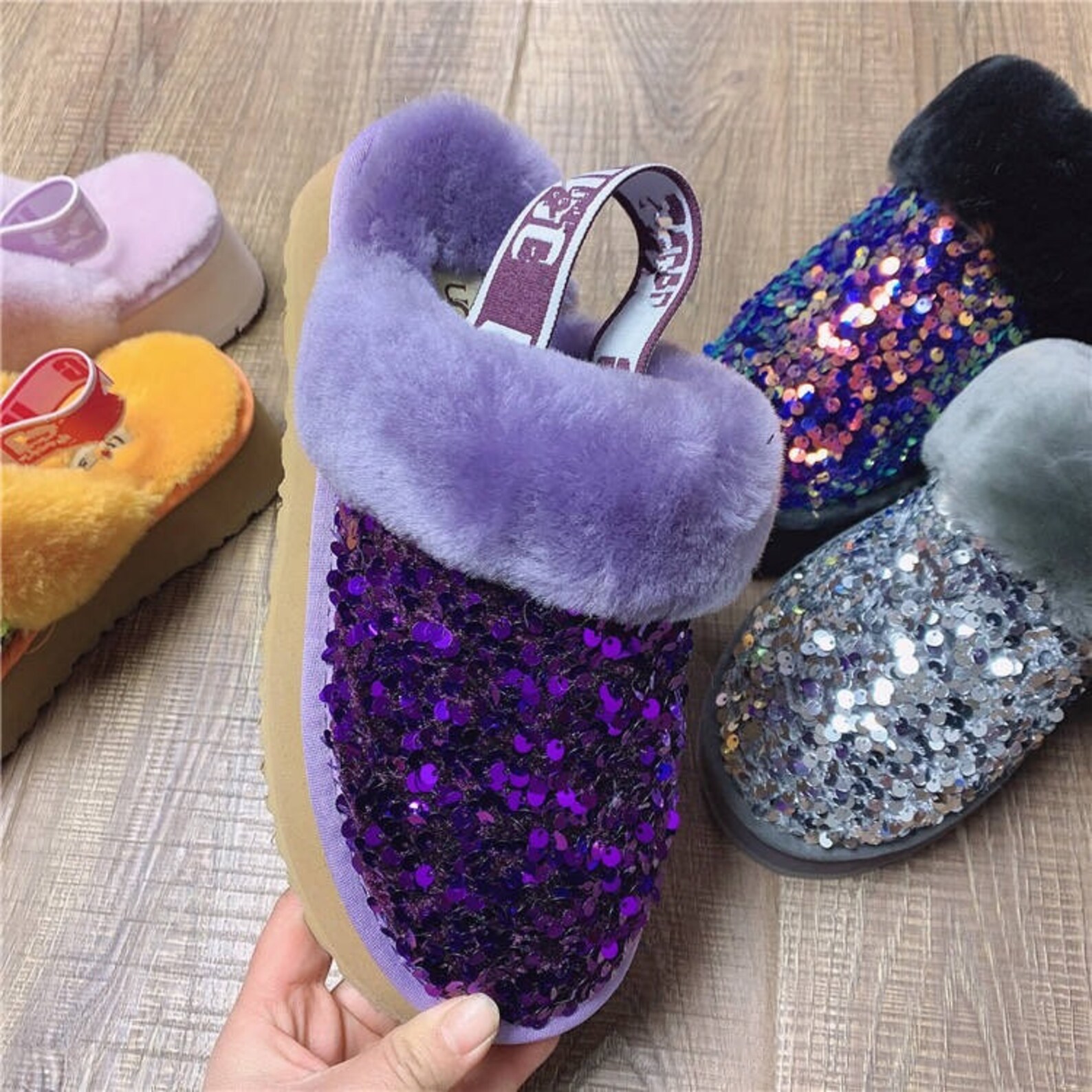 ugg sequin slides