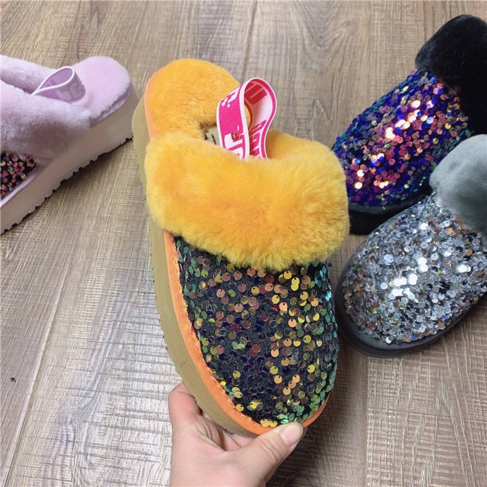 ugg sequin slides
