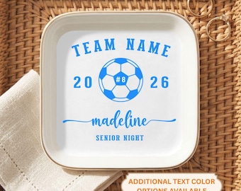 Custom Soccer Senior Jewelry Dish,Graduation Gift,Personalized Ring Dish for Soccer Team,Gift for Soccer Player,Soccer Keepsake,Holiday Gift