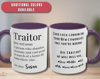 Coworker Leaving Gift,Funny Coworker Leaving Gift Mug,Traitor Mug,Goodbye Gift for Office Friend,Farewell Present,Christmas Gift,