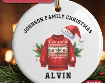 Personalized initial Ornament, Custom Name Ornament, Personalized Family Christmas Ornament,Personalized Christmas Ornament 2025,Family Gift
