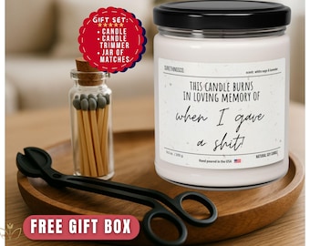 Breakup Candle,Funny Soy Wax Candle Trimmer & Matches,Divorce Gift,Break Up Gift,Narcissist,Gift for Best Friend,Funny Divorce,Cheer Up Gift
