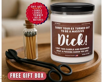 Breakup Candle,Divorce Gift,Narcissist,Gift for Best Friend,Funny Divorce,Cheer Up Gift,Funny Gifts,Breakup Care Package,Breakup Gift Set