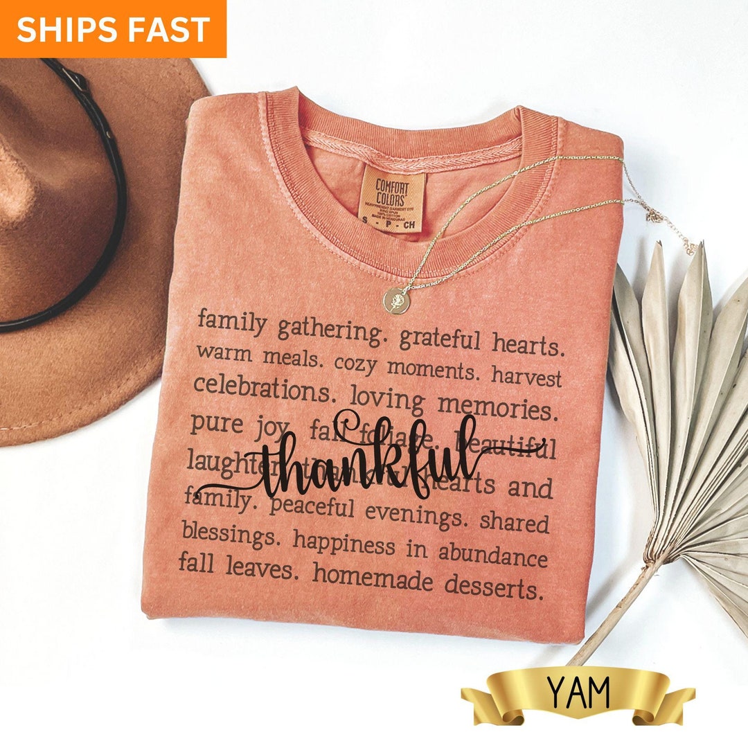 Thankful Definition Colors Thanksgiving Shirt,fall Shirt