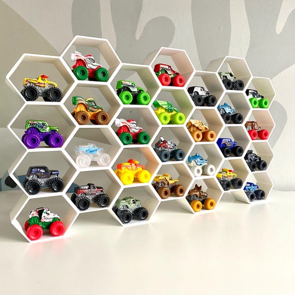 Estante de exhibición de panal para Monster Jam Minis